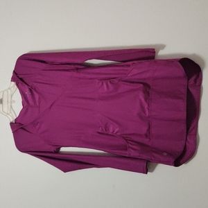 Athleta woman size small purple v-neck long sleeve shirt